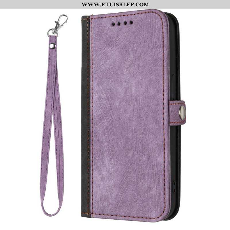 Etui Folio do Sony Xperia 5 IV Dwukolorowy Z Paskiem